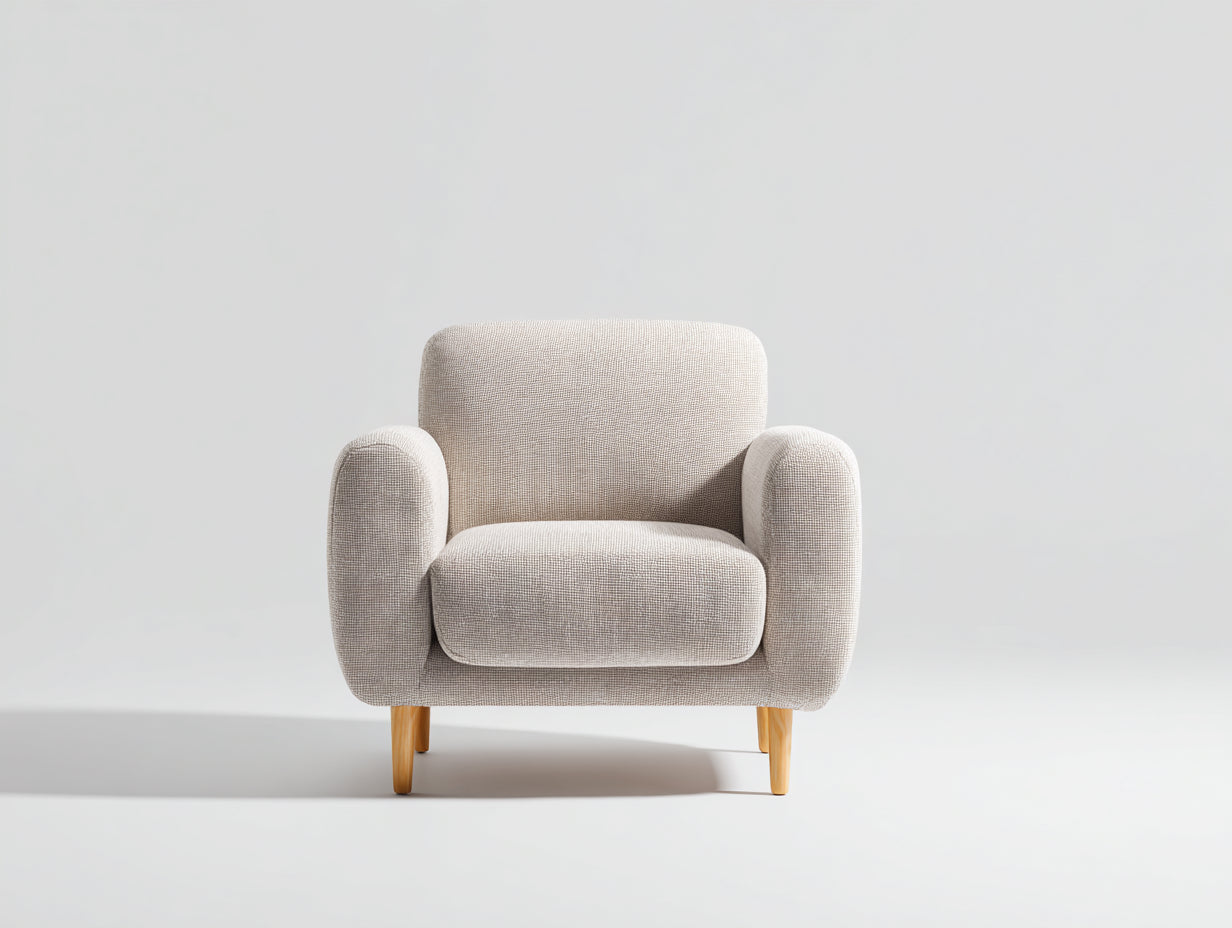 Sessel Stoff 86x80x78 cm - Beige - modernes Design