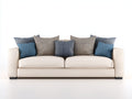 Zweisitzer Sofa Stoff 200x95x78 cm Hellbeige für Wohnzimmer - modernes 2-Sitzer Design