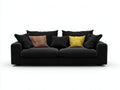 Zweisitzer Sofa Stoff 186x92x78 cm - Schwarz - modernes Design
