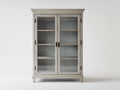 Vitrinen Holzwerkstoff Glas 102x42x168 cm - Weiß - Landhausstil