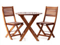 Garten Essgarnituren Holz 70x70x74 cm - holzfarben - Klappdesign für Garten und Balkon