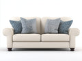 Zweisitzer Sofa Stoff 178x86x82 cm - Creme - klassisches Design für Wohnzimmer