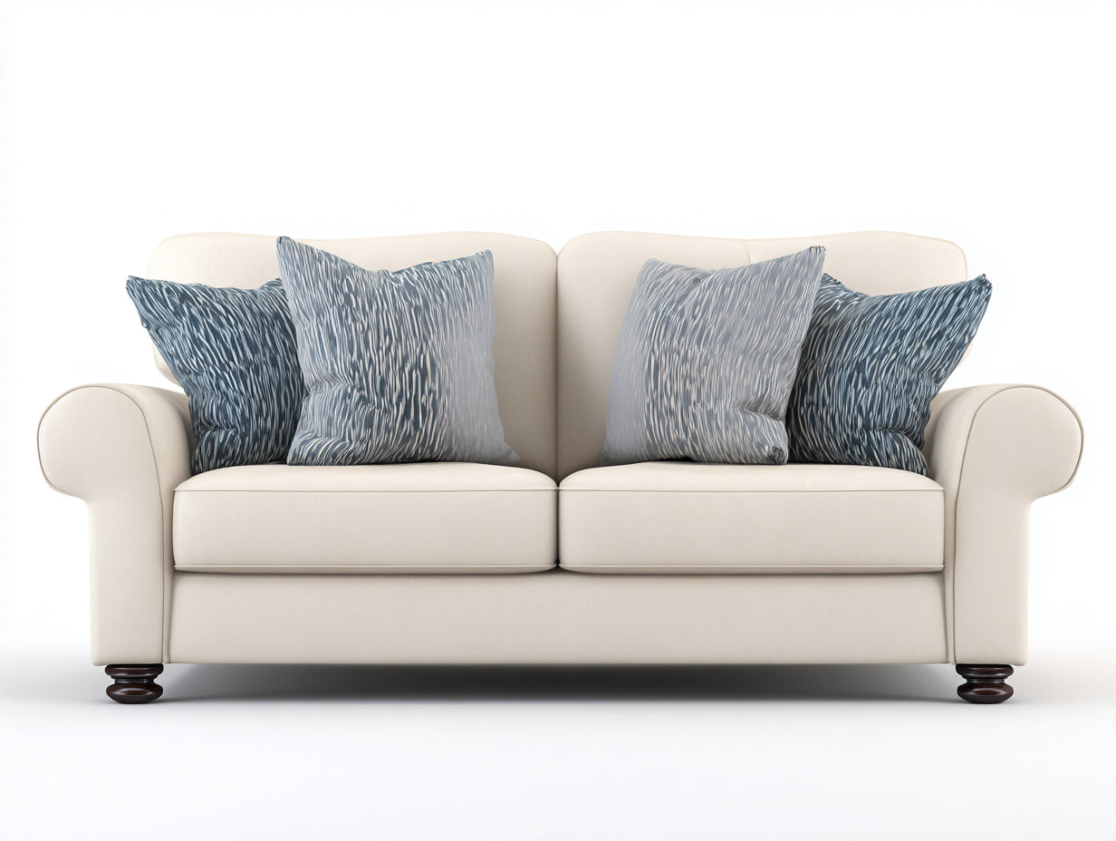 Zweisitzer Sofa Stoff 178x86x82 cm - Creme - klassisches Design für Wohnzimmer