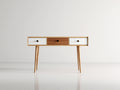 Schreibtisch Holzwerkstoff Holz 118x50x78 cm - Weiß-Originalholzfarbe - modernes Design